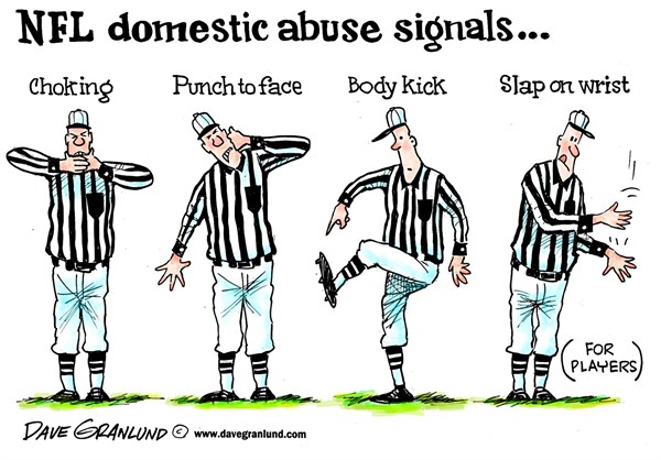 NFL domestic abuse signals comic