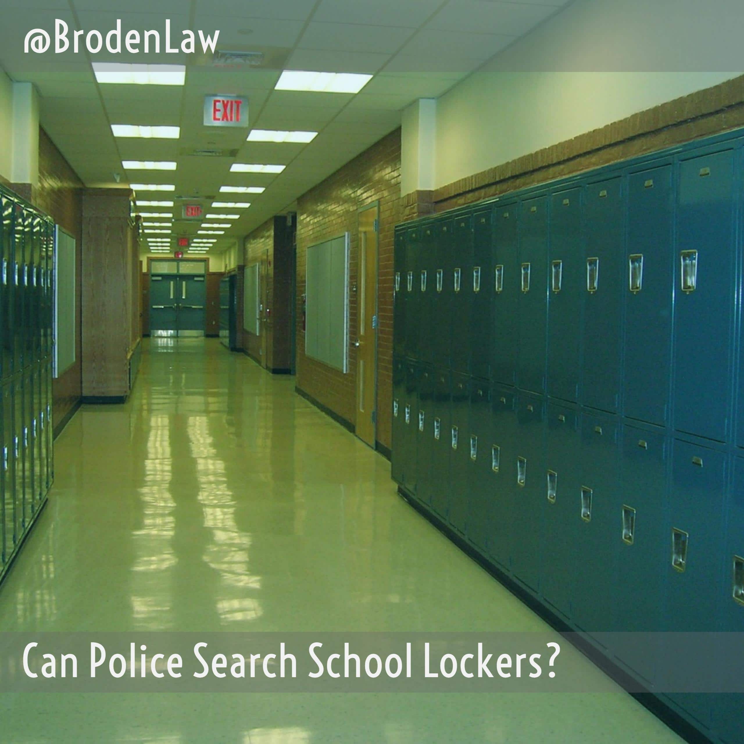 can police search school lockers
