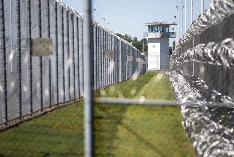 outdoor prison area